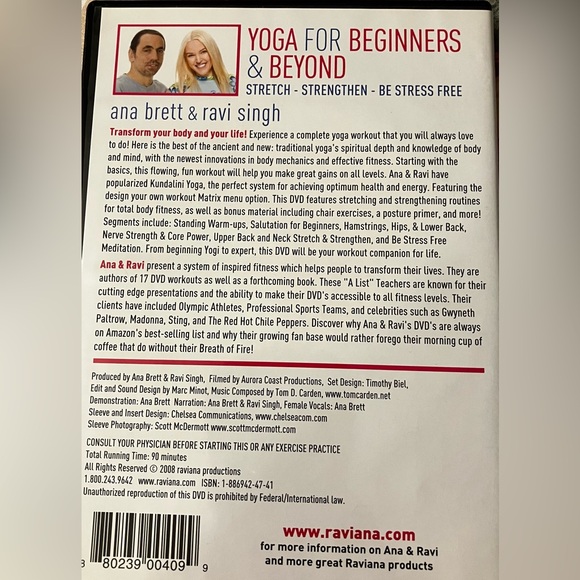 Ana Brett Kundalini Yoga for Beginners and Beyond Dvd - Picture 2 of 2